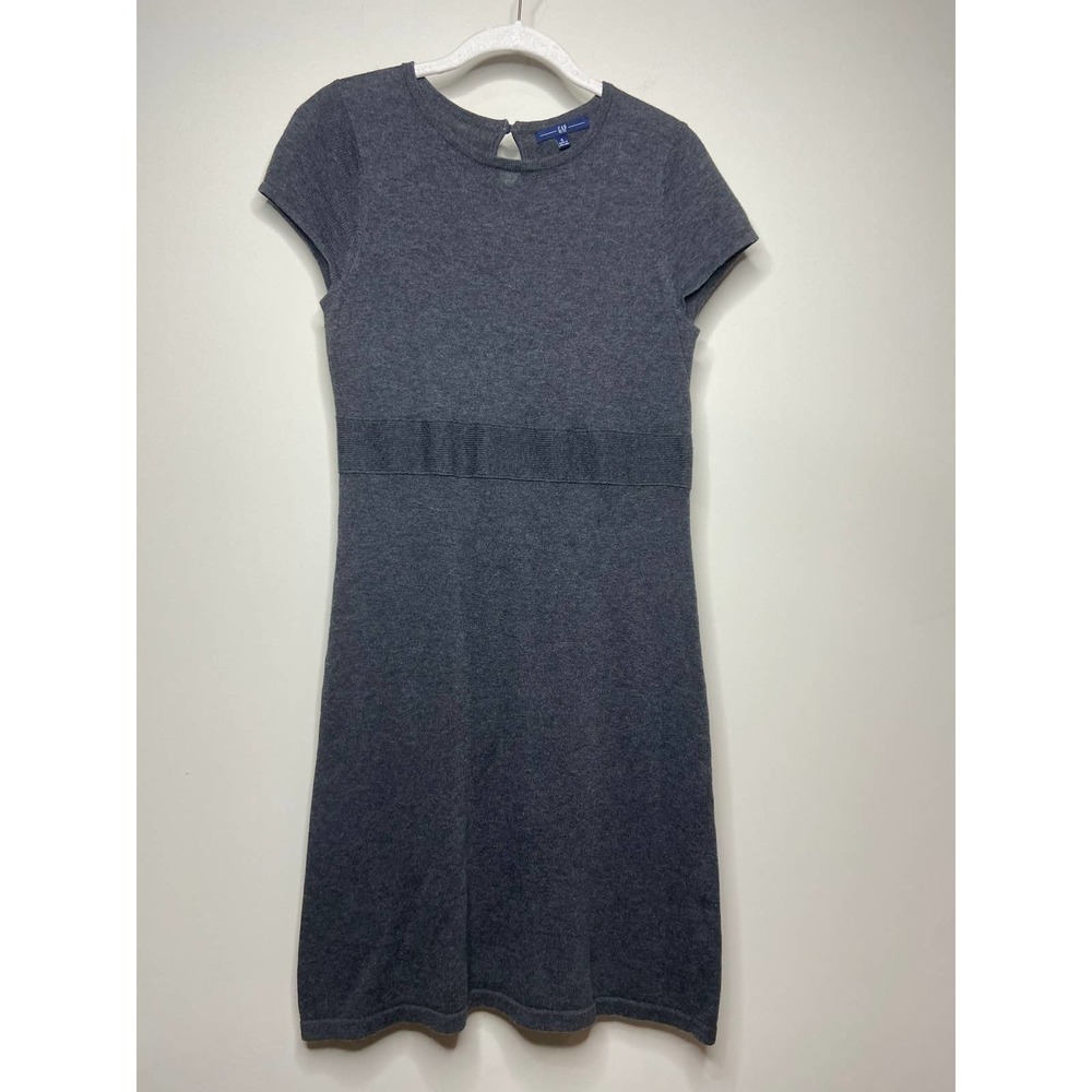 Gap Wool Blend Gray Sweater Dress Size S Cap Sleeves